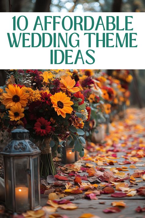 Wedding Ideas on a Budget: Cheap Wedding Theme Ideas Simple At Home Wedding Ideas, Outdoor Fall Wedding Ideas October Decor, Cheap Wedding Ceremony Ideas, Planning A Wedding On A Budget, Inexpensive Wedding Decor Ideas, Late Summer Wedding Ideas, Fall Wedding Diy Ideas, Cute Small Wedding Ideas, Small Cheap Wedding Ideas