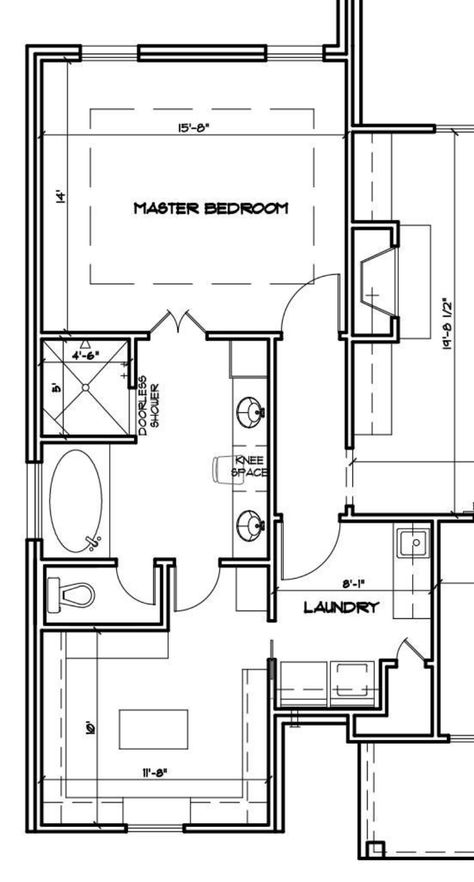 Master Suite with Laundry room. Master Suite Layout, Master Suite Floor Plan, Master Bath Layout, Master Suite Remodel, Master Suite Addition, Bedroom Addition, Bathroom Floor Plans, Master Room, Bedroom Floor Plans