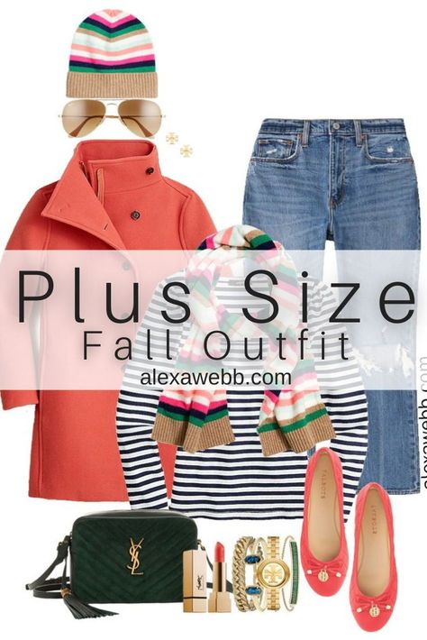 Plus Size Plaid Outfits, Plus Size Preppy Outfits Fall, Coral Sweater Outfit Winter, Fall Cardigan Outfits Plus Size, Plus Size Fall Fashion 2022, Plus Size Capsule Wardrobe Winter 2022, Coral Cardigan Outfits Fall, Chic Outfits Plus Size, Plus Size Capsule Wardrobe 2022 Winter