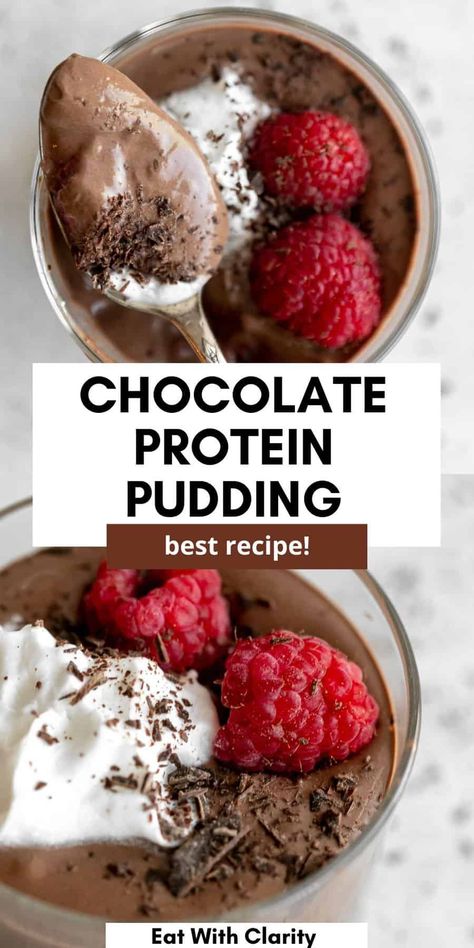 High Protein Chocolate Pudding, Chocolate Protein Pudding, Healthy Protein Desserts, Protein Mousse, Protein Dessert Recipes, 20 Grams Of Protein, High Protein Desserts, Protein Chocolate, Protein Pudding