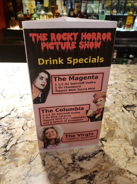 Rocky Horror Dinner Party, Rocky Horror Themed Food, Rocky Horror Picture Show Party Food, Rocky Horror Picture Show Party Ideas, Rocky Horror Halloween Party, Rocky Horror Themed Party, Rocky Horror Picture Show Food, Rocky Horror Party Ideas, Rocky Horror Party