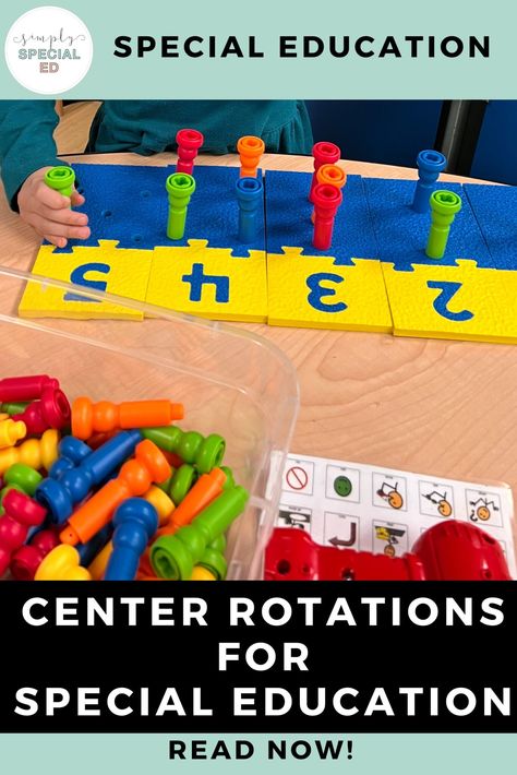 Center Rotations for Special Education - Simply Special Ed Centers Special Education, Special Education Centers, Grouping Students, Special Education Reading, Classroom Setup Elementary, Special Education Lesson Plans, Center Rotations, Early Childhood Special Education, Feedback For Students