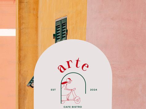 Arte italiana Bistro •logo design by Vasiliki Aktypi Bistro Logo Design, Bistro Logo, Cafe Bistro, Simple Logo, Global Community, Creative Professional, Branding Design, Logo Design, Branding