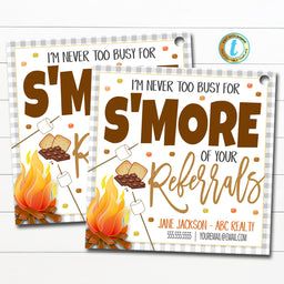 Checkout - TidyLady Printables S'more Referrals, Referral Ideas, Business Marketing Gifts, Dr Office, Realtor Ideas, Marketing Gifts, Dream Address, Mortgage Marketing, Marketing Gift