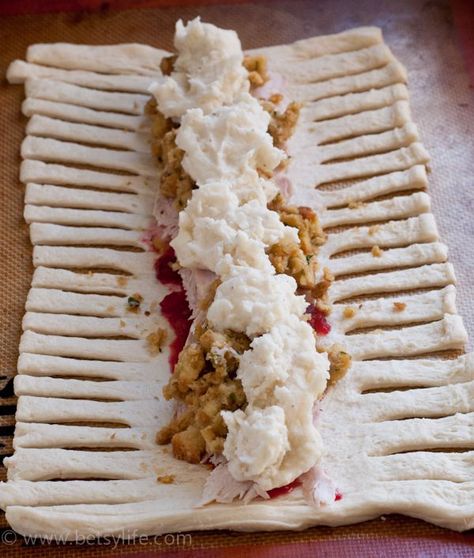 Genius way to use up those leftovers. Thanksgiving Leftovers Stromboli | Betsylife.com Turkey Stromboli, Thanksgiving Leftover Ideas, Thanksgiving Leftover, Stromboli Recipe, Leftover Food, Leftover Recipes, Holiday Leftovers, Thanksgiving Leftover Recipes, Leftover Turkey Recipes