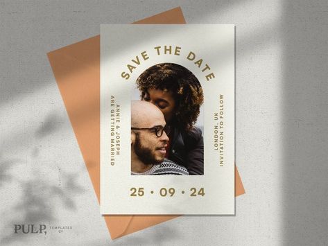 Printable Wedding Save The Date Retro Save The Date With Photo, Wedding Invite With Photo, Save The Date Colorful, Diy Save The Date Ideas, Digital Save The Date Ideas, Retro Save The Date, Save The Date With Photo, Digital Save The Date, Save The Date Digital