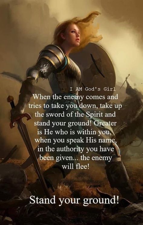 Gods Princess, Spiritual Warfare Prayers, Spiritual Warrior, Christian Quotes Prayer, Gods Girl, Warrior Quotes, Prayer Scriptures, Prayer Warrior, Bible Verses Quotes Inspirational