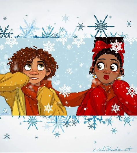 Camilo And Dolores, Encanto Christmas, Lintushadow Art, Camilo Madrigal, Disney Encanto, Welcome Winter, Winter Art, Disney Fan Art, Animation Studio