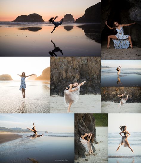 oregon coast dance photos Dance Beach Photoshoot, Dance Photography Poses Photo Shoots Dancers Senior Pictures, Water Dance Photography, Dance Pictures Outside, Dance Beach Pictures, Dance Photography Poses Outdoor, Nature Dance Photoshoot, Dancer Senior Photos, Beach Dance Photos