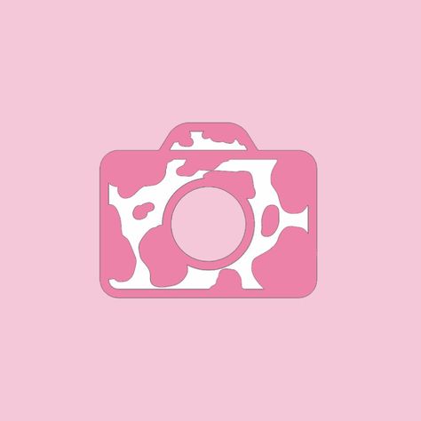 Cow App Icons Aesthetic, Pink Cow Print App Icons, Cow Print App Icons Safari, Pink Cow Background, Cow Icon, Pink Cow Print Phone Case, Icon X, Camera Icon, Pink Cowgirl