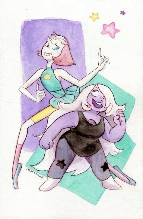 Fusion Dance, Amethyst Steven Universe, Pearl And Amethyst, Cristal Gems, Steven Uni, Pearl Amethyst, Steven Universe Fanart, Universe Art, Space Rock