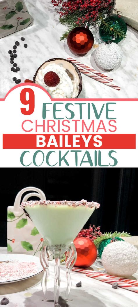 Christmas Drinks With Baileys Irish Cream, Christmas Cocktails Kahlua, Holiday Cocktails With Baileys, Baileys Cocktails Christmas, Bailey Cocktails Recipes, Baileys Holiday Cocktails, Baileys Vanilla Mint Shake Recipes, Drinks Using Baileys Irish Cream, Holiday Baileys Drink