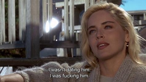 Basic Instinct 1992, Basic Instinct, Sharon Stone, Independent Women, Film Stills, Movie Quotes, Blonde Hair, We Heart It, A Woman