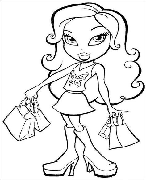 Bratz coloring pages for your little one. They are free and easy to print. The collection is varied for different skill levels. Pin it. #freeprintables #coloringpages #freecoloringpages Bratz Coloring Pages, Modele Zentangle, Bratz Coloring, Coloring Pages Nature, Printable Adult Coloring Pages, Princess Coloring, Cartoon Coloring Pages, Disney Coloring Pages, Cool Coloring Pages