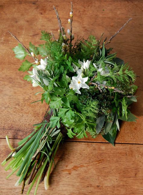 herbs Herbs Wedding, Herb Bouquet, Herb Wedding, Bouquet Champetre, Garden Wedding Bouquet, Greenery Wedding Bouquet, A Bunch Of Flowers, Bouquet Bride, January Wedding