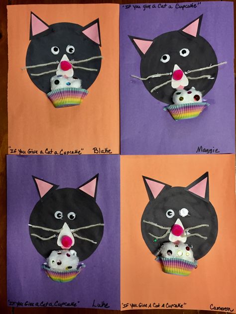 If You Give A Cat A Cupcake craft Give A Cat A Cupcake Activities, If You Give A Cat A Cupcake Preschool, If You Give A Cat A Cupcake Activities Preschool, Laura Numeroff Crafts Preschool, If You Give A Cat A Cupcake Craft, If You Give A Cat A Cupcake, Laura Numeroff Crafts, If You Give A Cat A Cupcake Activities, Cupcake Craft Preschool