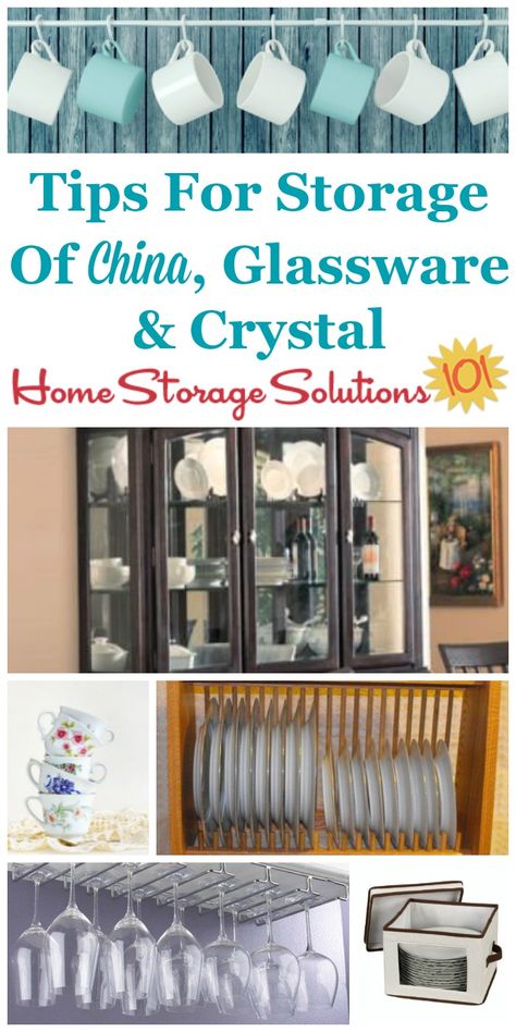 Crystal Glassware Display, Declutter 365, Glassware Display, China Storage, Organisation Ideas, Displaying Crystals, Household Management, Glassware Storage, Keep It Clean