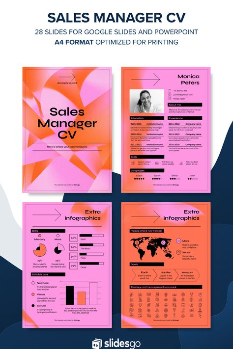 Cool Resume, Background A4, Ui Portfolio, Creative Cvs, Creative Cv, Sales Ads, Cv Design, Power Point Template, Pink Gradient