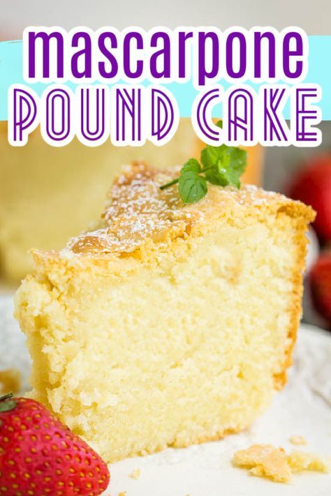 Mascarpone Pound Cake, Recipes With Mascarpone Cheese, Cupcakes Images, Cake With Mascarpone, Mascarpone Recipes, Moist Pound Cake, Almond Pound Cakes, Hello Cupcake, Sour Cream Pound Cake