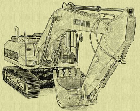 Excavator H410 Prototype Excavator Sketch, Excavator Tattoo, Dinosaur Sketch, Spartan Tattoo, Bike Illustration, Comic Drawing, Character Design Animation, Tupac, Tattoo Inspo