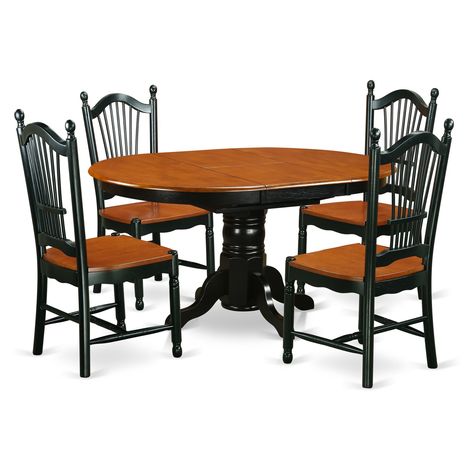 Black Dining Room Furniture, Traditional Dining Set, Black Cherry Color, Dining Table Dimensions, Kitchen Table Chairs, Cherry Color, Pc Table, Solid Wood Dining Set, Black Dining Room