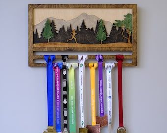 Race Medal Holder, Marathon Medal Display, Running Medal Display, Female Running, Running Medal Holder, Marathon Medal, Race Medal, Running Medals, Custom Hangers