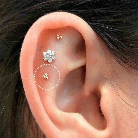 Ear Piercing Jewelry, Mini Studs, Stud Style, Helix Earrings, Small Earrings Studs, Helix Piercing, Studs Earrings, Star Moon, Ear Piercing