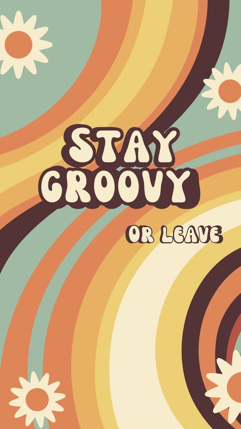 Stay Groovy Digital Wall Art Aesthetic Positive Wallpaper, Aesthetic Wall Stickers, Groovy 70s Aesthetic, Groovy Prints Aesthetic, Groovy Design, Groovy Wall Painting, Groovy Wallpaper Aesthetic, Stay Groovy, Groovy Aesthetic