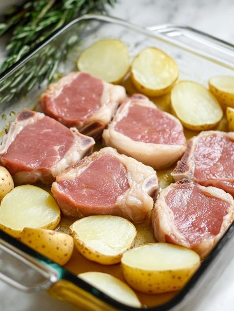 Creamy Pork Chops And Potatoes, Creamy Pork Chops, Pork Chop Casserole Recipes, Pork Chop Casserole, Pan Pork Chops, Boneless Pork Loin Chops, Pork Chops And Potatoes, Tender Pork Chops, Easy Pork Chops