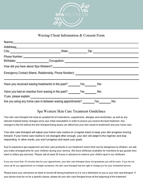 Eyelash Guide, Waxing Consultation Forms, Consent Forms For Waxing, Waxing Consent Form, Dermaplaning Consent Forms, Esthetician Facial Consent Form, Eyelash Extension Consent Form, Esthetician Facial, Waxing Contraindications