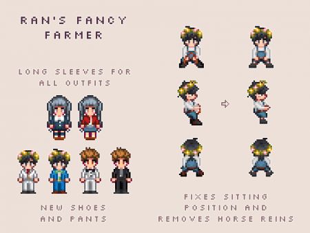 New clothing styles (sleeves, pants, shoes) for Kisekae Stardew Clothing Mods, Stardew Valley Outfit Ideas Male, Stardew Valley Farmer Outfit, Stardew Valley Outfit Ideas No Mod, Stardew Valley Outfits Ideas, Stardew Valley Clothes Mod, Stardew Valley Mods Clothes, Stardew Clothes, Cute Stardew Valley Outfits