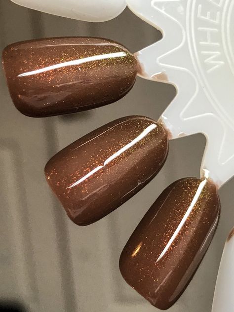 Mocha Nail Polish, Brown And Copper Nails, Shimmer Brown Nails, Brown Sns Nails, Brown Sparkly Nails, Sparkly Brown Nails, Brown Shimmer Nails, Fall Sns Nails, Mocha Brown Nails