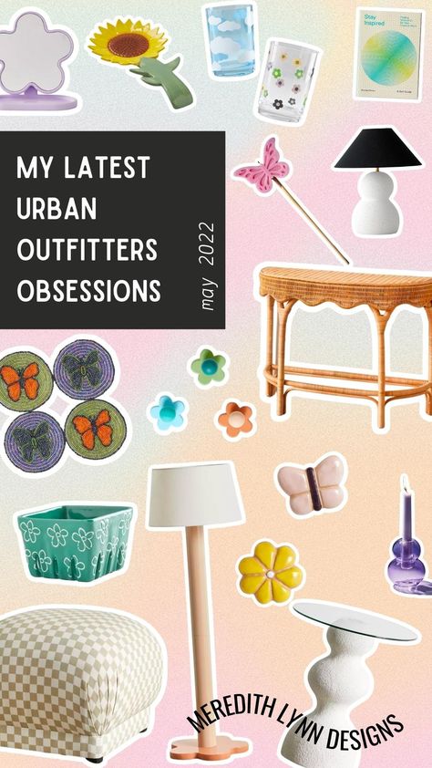 Aesthetic home decor finds from urban outfitters. Butterfly shaped decor. Flower shaped decor. Checkered print decor. Scalloped edge rattan tables. Decor Tips And Tricks, Budget Interior, Pinterest Room, Urban Outfitters Home, Home Decor Finds, Makeover Bedroom, Aesthetic Home Decor, Home Finds, Pinterest Room Decor