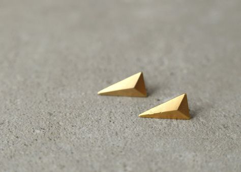 Geometric Earrings Studs, Minimalist Stud Earrings, Unique Studs, Minimalist Earrings Gold, Stud Earrings Unique, Triangle Earrings Stud, Minimalist Earrings Studs, Triangle Studs, Geometric Studs