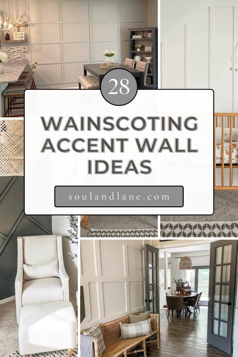 Elevate your home decor with the textural elegance of wainscoting accent wall ideas, perfect for adding depth and character to any room. From the classic charm of beadboard in a cozy cottage kitchen to the sophisticated appeal of raised panels in a formal dining room, wainscoting can transform your walls into works of art. Experiment with different heights and finishes, from crisp white to rich, dark stains, to complement your existing decor. Incorporate wainscoting in unexpected places, like a Wainscoting Great Room, Wainscoting Around Tv, Wainscoting On Fireplace Wall, Feature Wall Wainscoting, Bonus Room Wainscoting, Wainscoting Accent Wall Living Room, White Accent Wall Dining Room, Craftsman Accent Wall, Formal Dining Room Accent Wall