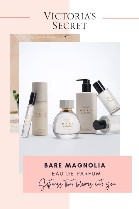 Discover the magic of Bare Magnolia Eau De Parfum. Its creamy blend of musks creates a unique scent that's perfectly you. Imagine a soft, comforting fragrance that envelops you in luxury. Let Bare Magnolia be your signature scent and watch as it becomes an extension of your personality. 💖 

#bareMagnolia #victoriasSecret #perfume Measure Bra Size, Mastectomy Bra, Pajamas Gift, Minimiser Bra, High Impact Sports Bra, Teddy Lingerie, Unlined Bra, Frankies Bikinis, Victoria Secret Fashion Show