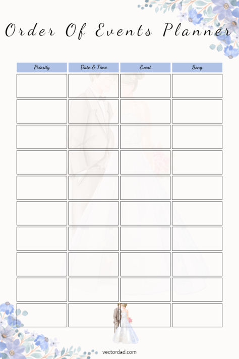 Event Planner Template, Order Of Events, Events Planner, Event Organiser, Planner Printables, Free Wedding, Staying Organized, Event Planner, Stay Organized