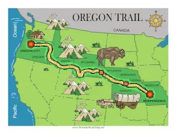 Oregon Trail Crafts, Oregon Trail Unit Study, Oregon Trail Project, Oregon Trail Activities, Oregon Trail Map, Oregon Trail Game, Western Expansion, United States Geography, Independence Missouri