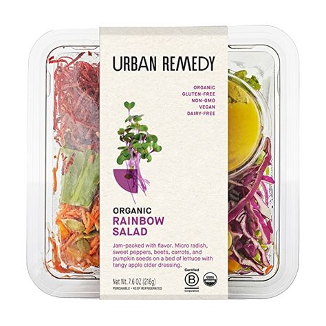 Fresh Food Packaging, Packaged Salad, Salad Packaging, Chia Parfait, Shaved Brussel Sprouts, Rainbow Salad, Gourmet Food Store, Food Packaging Design, Whole Foods Market