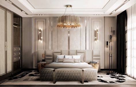 Embrace Serenity and Sophistication: The Allure of a luxury bedroom Curtain Wall Bedroom, Curtain Wall Bedroom Behind Bed, Patchwork Decor, Luxury Bedroom Design, Single Duvet Cover, Elegant Bedroom, Main Bedroom, King Duvet Cover, Neutral Colour Palette