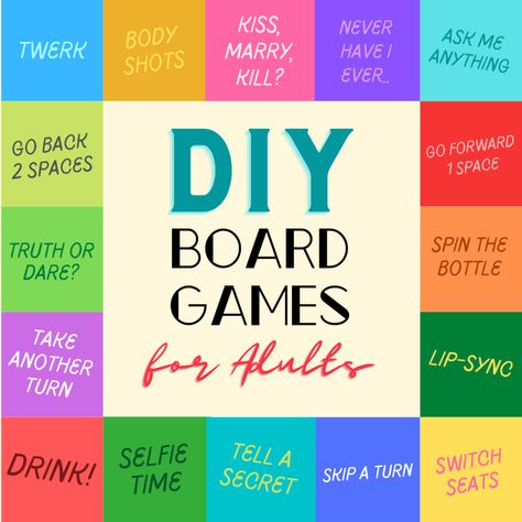 If you're looking for a creative way to have fun, then check out these ideas for DIY board games you can make! Diy Games For 2 People, Creative Board Games, Game Ideas For Adults, Diy Board Games, Board Game Ideas, Playdate Activities, Board Games For Adults, Plinko Board, Drunk Games