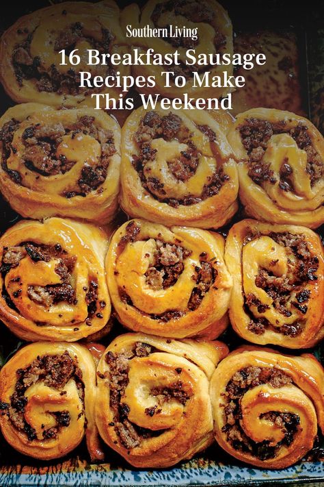 While sausage is delicious in a simple patty form alongside a couple of fried eggs, it can also be enjoyed for breakfast in a wide range of recipes. We're talking casseroles, muffins, quesadillas, quiches, and more. In fact, you'll probably be surprised to learn just how many different breakfast recipes you can make with sausage. We've rounded up our best recipes that will convince you that you should keep a roll (or two!) of pork sausage in your fridge or freezer at all times. #breakfast #brunch #sausage #sausagerecipes #sausagerolls Sausage Brunch Recipes, Sausage Breakfast Rolls, Recipes With Sausage Patties, Recipes With Breakfast Sausage Dinner, Breakfast Meat Recipes, Brunch Recipes With Sausage, Sausage Patty Breakfast Ideas, Ground Breakfast Sausage Recipes, Breakfast Sausage Dinner Recipes