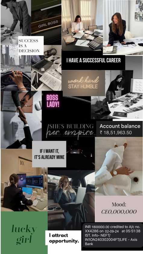 Career, success, business woman, happy, passion, work, success, abundance, luxury, archipreneur, boss woman Vision Board For Career, 2024 Vision Board, Career Girl, Abundant Life, 2024 Vision, Vision Board, Career, Thank You