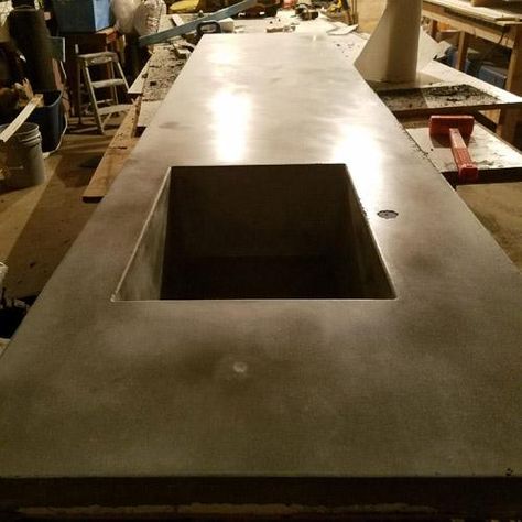 Making a Concrete Countertop with Concrete Sink Diy Concrete Sink, Concrete Sink Molds, Diy Steps, Countertop Sink, Concrete Countertop, Concrete Sealer, Concrete Sink, Concrete Molds, House Property