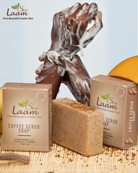 Wake up your skin with Laam Shea's Coffee Scrub Soap! ☕️✨ Packed with exfoliating coffee grounds and nourishing shea butter, this soap gently buffs away dead skin cells, leaving your skin smooth, rejuvenated, and ready to glow. Perfect for a refreshing start to your day! 🌿 Mob:+233502253500 E-mail: laamshea@gmail.com #NaturalBeauty #CoffeeScrub #SheaButterSoap #Exfoliation #laamshea #NaturalBeauty #sheabuttercream #skincareessentials #GlowNaturally #laamshea #laamsheacares #beauty #persona... Shea Butter Cream, Shea Butter Soap, Coffee Scrub, Soap Gift, Coffee Grounds, Skin Care Essentials, Smooth Skin, Dead Skin, Skin Cells