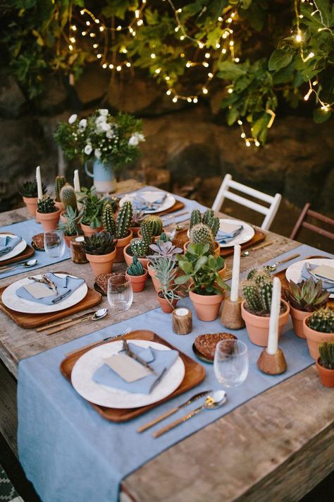 Trending Now: Terra-Cotta Wedding Décor Non Floral Centerpieces, Unique Wedding Centerpieces, Evergreen Flowers, Nautical Wedding Invitations, Cactus Wedding, Boda Mexicana, Wedding Floral Centerpieces, Rustic Wedding Centerpieces, Wedding Table Decorations