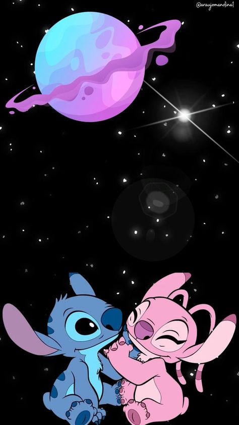 Stitch And Angel Wallpaper, Angel Lilo And Stitch, Disney Silhouette Art, Iphone Wallpaper Violet, Lilo And Stitch Characters, ليلو وستيتش, Disney Silhouette, Lilo And Stitch Drawings, Whatsapp Wallpaper Cute