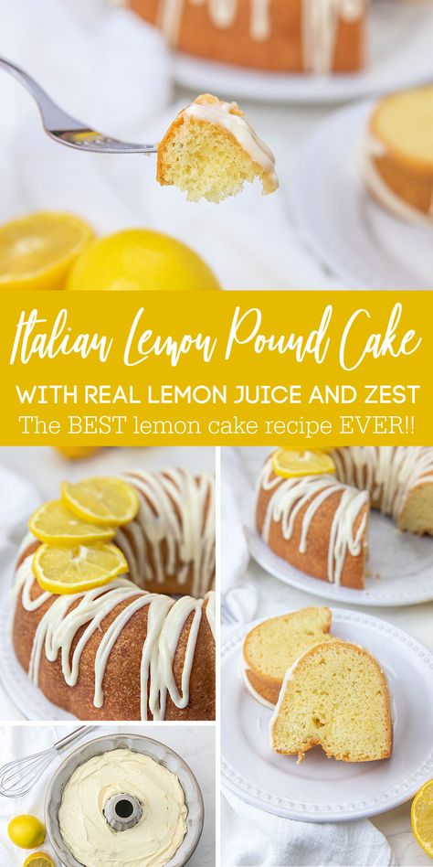 Italian Lemon Pound Cake A Refreshing Dessert - Passion For Savings Best Lemon Cake, Best Lemon Cake Recipe, Italian Lemon Cake, Cake Printer, Italian Lemon Pound Cake, Lemon Bundt Cake Recipe, Lemon Bars Easy, Lemon Pound Cake Recipe, Glaze For Cake