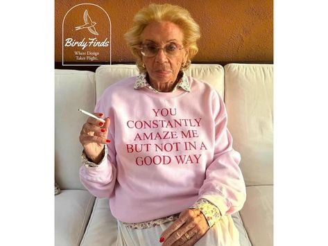 Pink Crewneck Sweatshirt Sarcastic Quote You Constantly Amaze Me Funny Gift for Her Sassy Apparel for Women Fall Wear Winter Wear - Etsy Funny Baby Tees, Harry Styles Sweatshirt, Feminist Sweatshirt, Funny Gifts For Her, Pink Crewneck Sweatshirt, Slogan Tshirt, Animal Sweatshirt, Fall Wear, Pink Crewneck