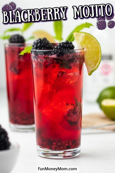 This blackberry mojito adds a fun, fruity twist to your classic mojito recipe! With the addition of fresh blackberries, it takes summer cocktails to a whole new level! Blackberry Mojito Recipe, Easy Butterbeer Recipe, Butter Beer Recipe Harry Potter, Pistachio Pudding Cookies, Blackberry Mojito, Mojito Recipe Classic, Harry Potter Butter Beer, Butterbeer Recipe, Pistachio Cookies